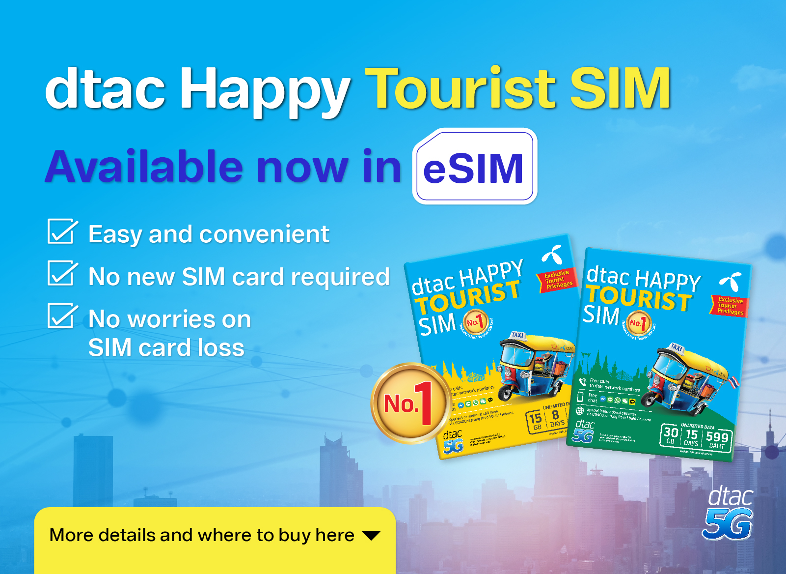 how to activate dtac happy tourist sim card